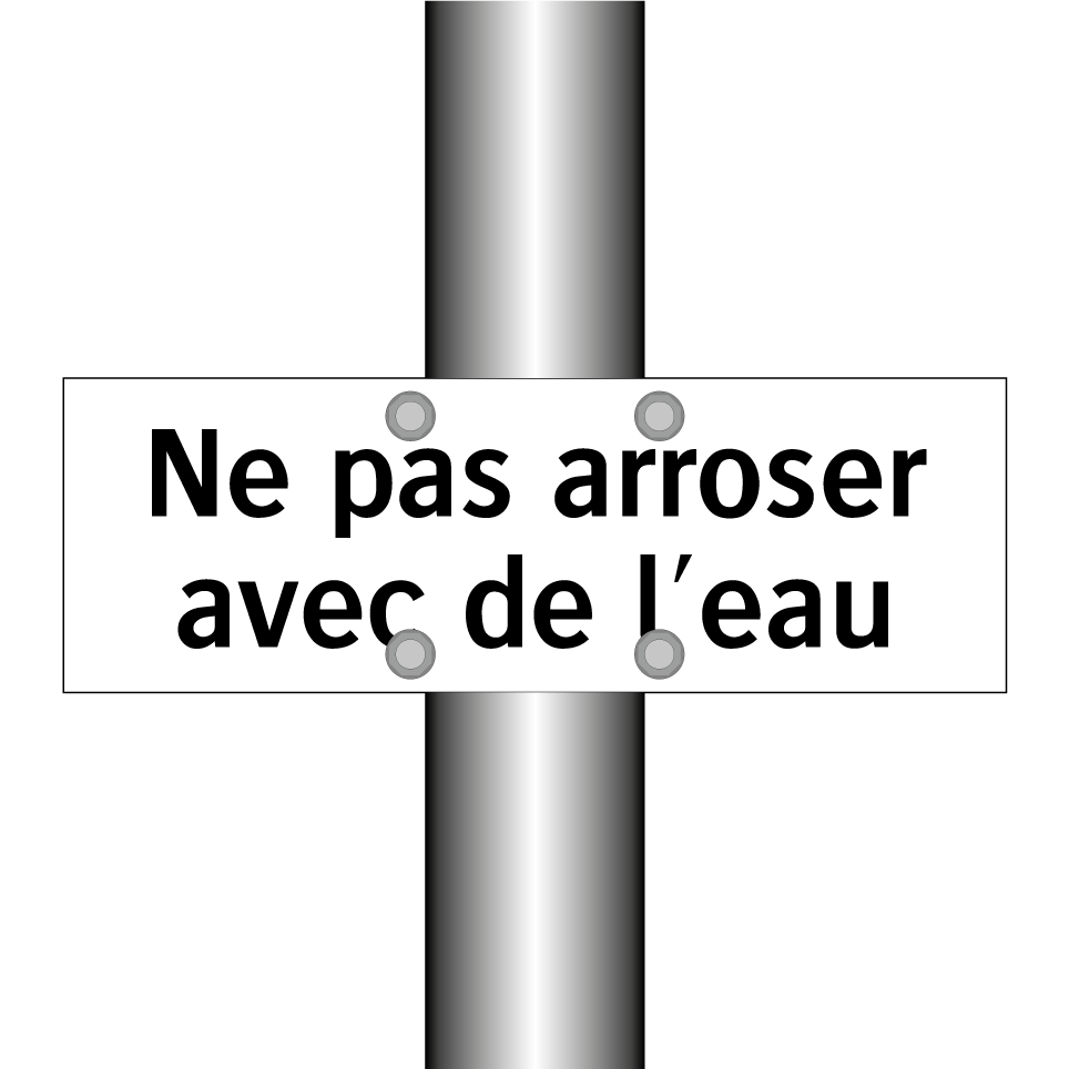 Ne pas arroser avec de l'eau