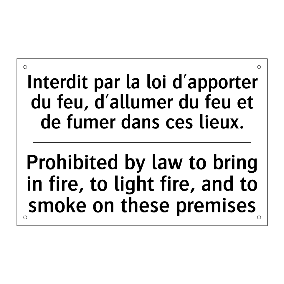 Interdit par la loi d'apporter /.../ - Prohibited by law to bring in /.../