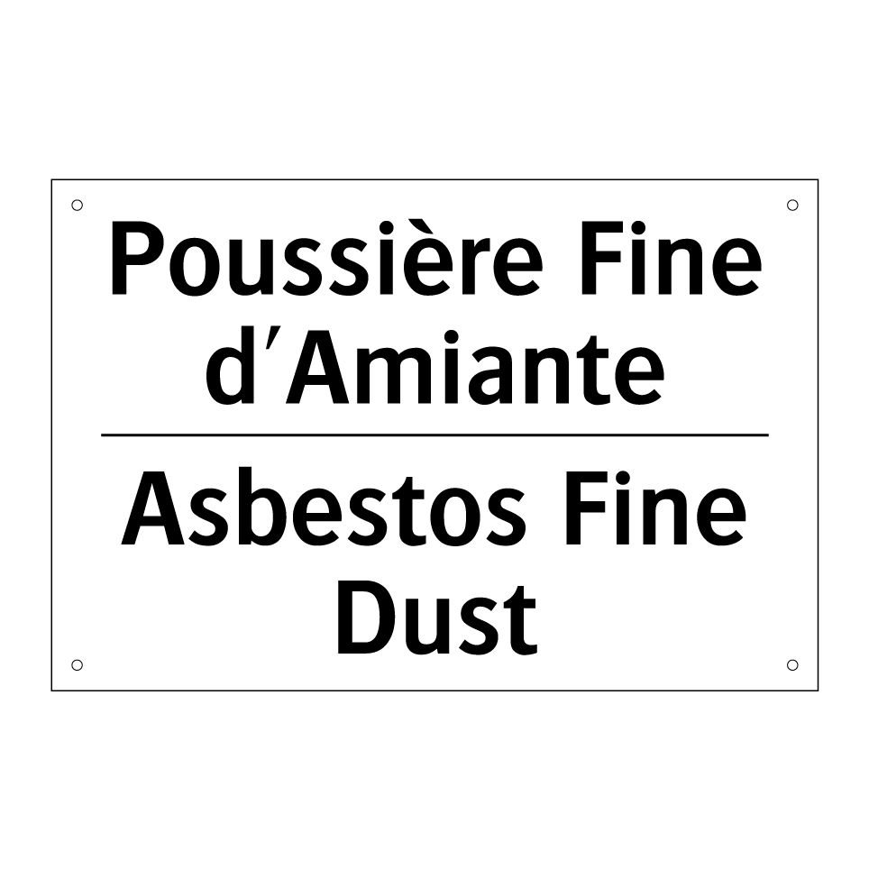 Poussière Fine d'Amiante - Asbestos Fine Dust