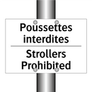Poussettes interdites - Strollers Prohibited