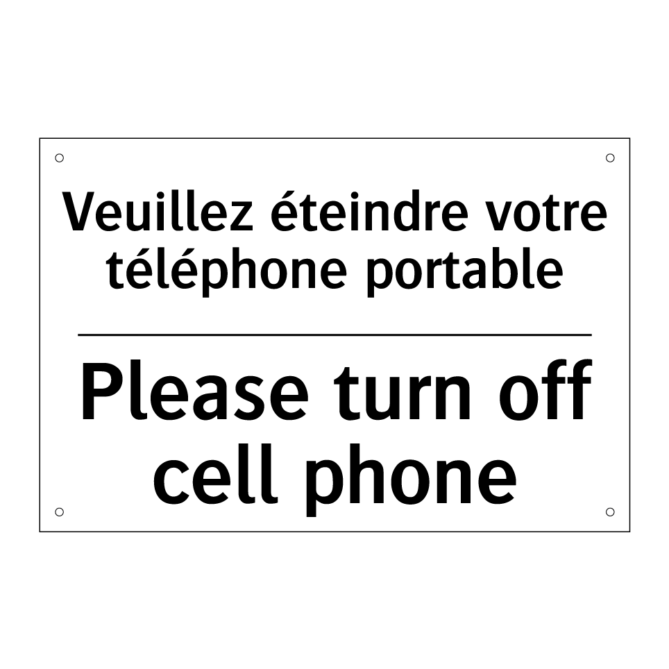 Veuillez éteindre votre téléphone /.../ - Please turn off cell phone