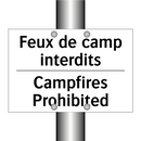 Feux de camp interdits - Campfires Prohibited
