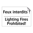 Feux interdits ! - Lighting Fires Prohibited!