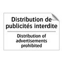 Distribution de publicités interdite /.../ - Distribution of advertisements  /.../