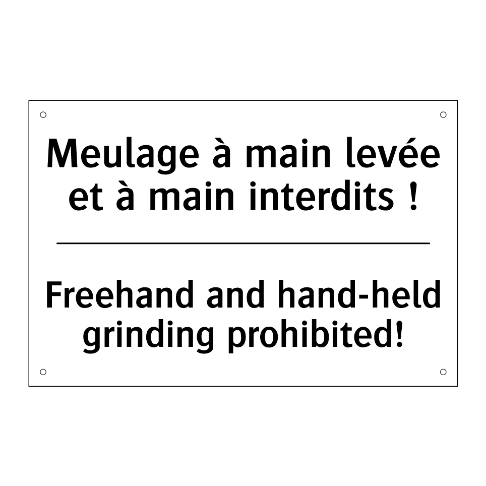 Meulage à main levée et à main /.../ - Freehand and hand-held grinding /.../