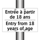 Entrée à partir de 18 ans - Entry from 18 years of age