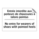 Entrée interdite aux porteurs  /.../ - No entry for wearers of shoes  /.../