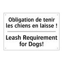 Obligation de tenir les chiens  /.../ - Leash Requirement for Dogs!