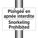 Plongée en apnée interdite - Snorkeling Prohibited