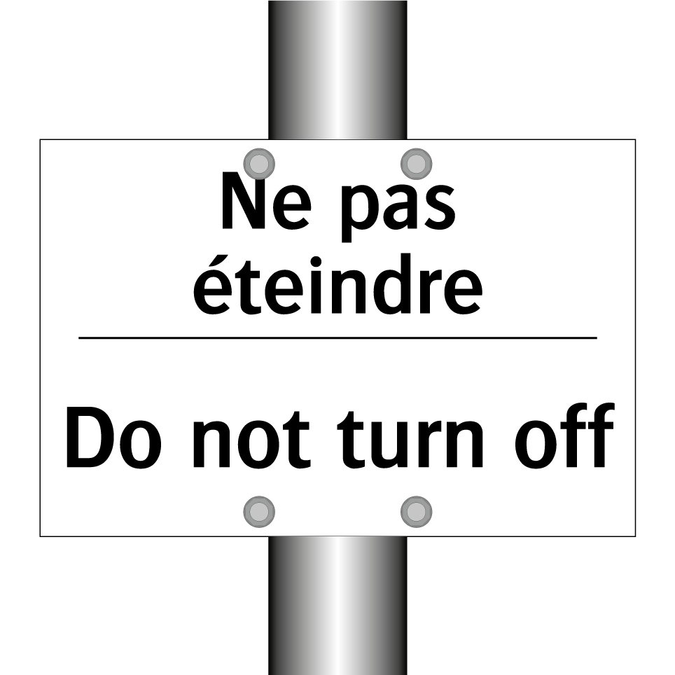 Ne pas éteindre - Do not turn off