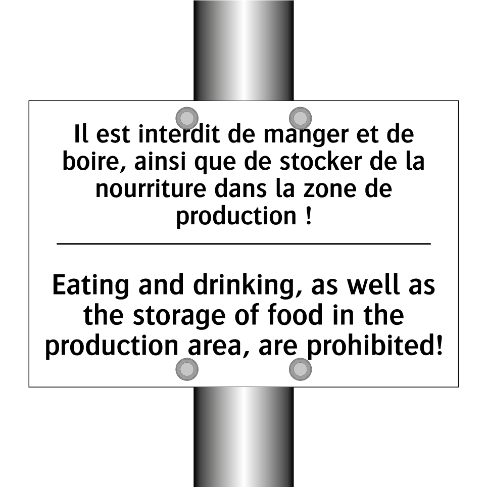 Il est interdit de manger et de /.../ - Eating and drinking, as well as /.../