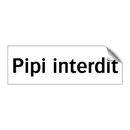 Pipi interdit