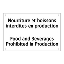 Nourriture et boissons interdites  /.../ - Food and Beverages Prohibited  /.../