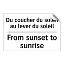 Du coucher du soleil au lever  /.../ - From sunset to sunrise