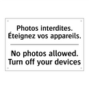 Photos interdites. Éteignez vos  /.../ - No photos allowed. Turn off your  /.../