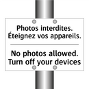 Photos interdites. Éteignez vos  /.../ - No photos allowed. Turn off your  /.../