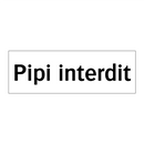 Pipi interdit