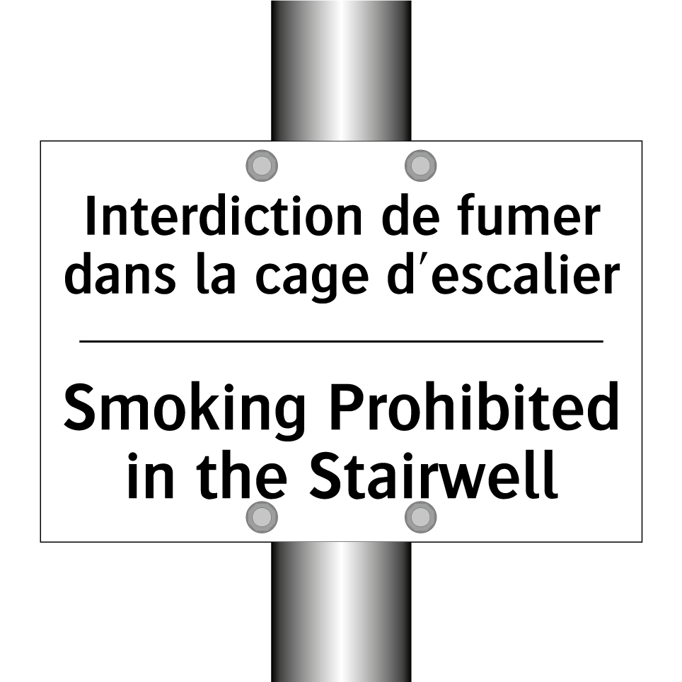 Interdiction de fumer dans la /.../ - Smoking Prohibited in the Stairwell /.../