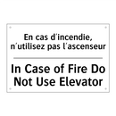 En cas d'incendie, n'utilisez  /.../ - In Case of Fire Do Not Use Elevator /.../