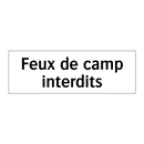 Feux de camp interdits