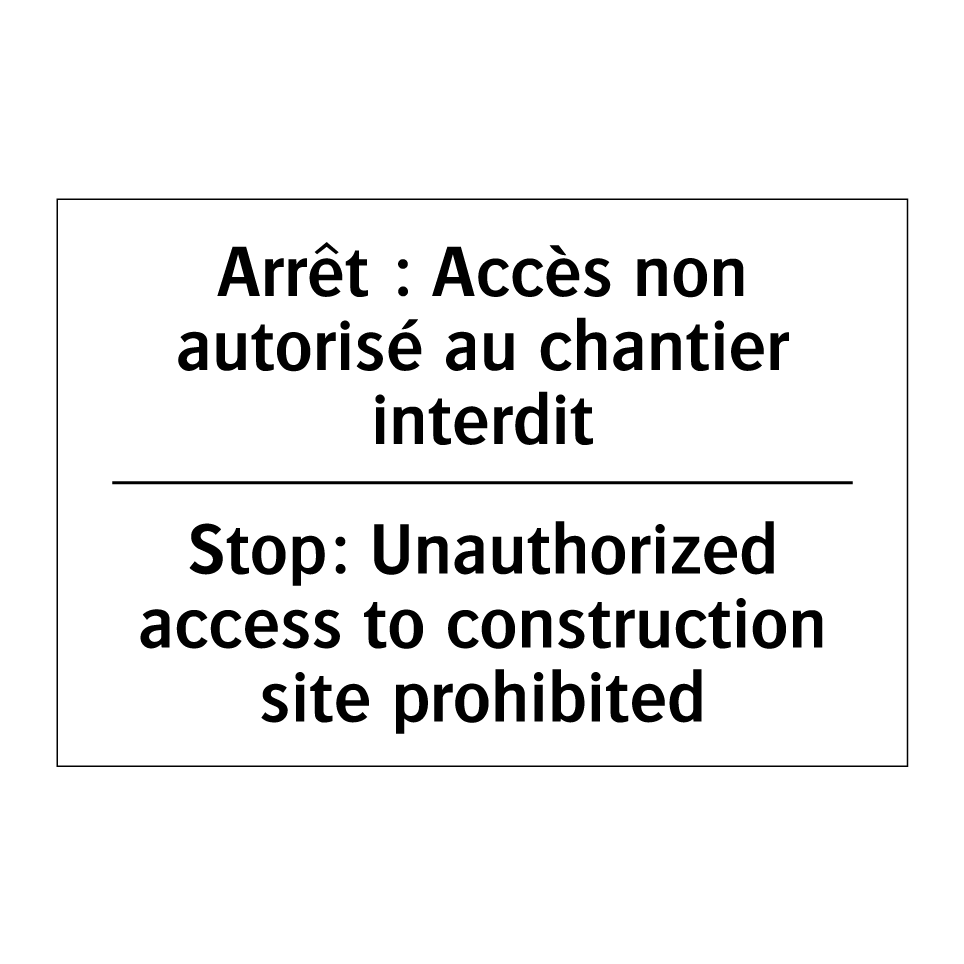 Arrêt : Accès non autorisé au /.../ - Stop: Unauthorized access to construction /.../
