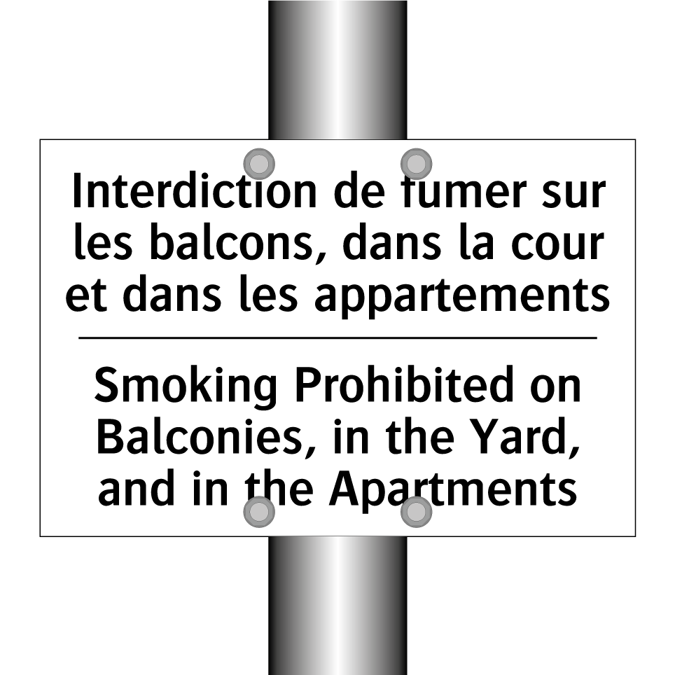 Interdiction de fumer sur les /.../ - Smoking Prohibited on Balconies, /.../