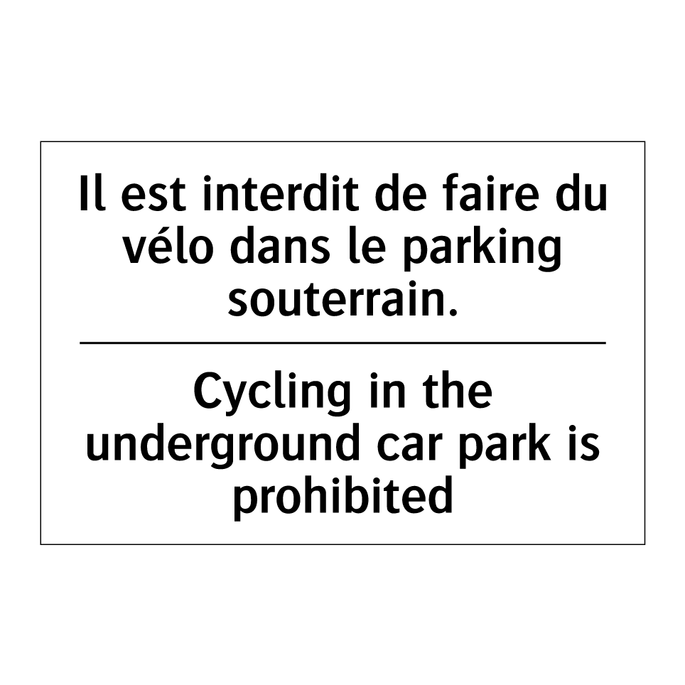 Il est interdit de faire du vélo /.../ - Cycling in the underground car /.../