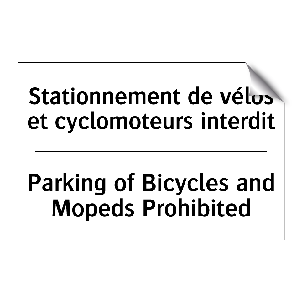 Stationnement de vélos et cyclomoteurs /.../ - Parking of Bicycles and Mopeds /.../