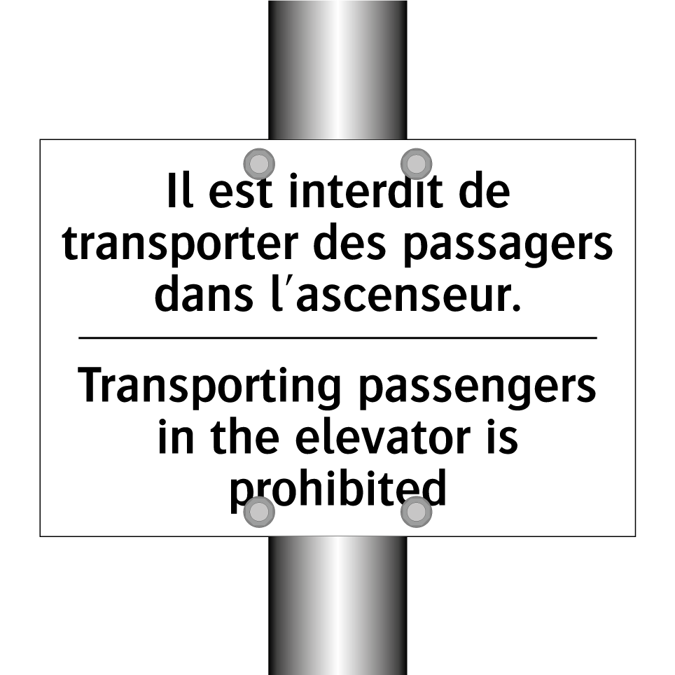Il est interdit de transporter /.../ - Transporting passengers in the /.../