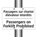Passagers sur chariot élévateur  /.../ - Passengers on Forklift Prohibited /.../