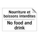 Nourriture et boissons interdites /.../ - No food and drink