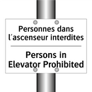 Personnes dans l'ascenseur interdites /.../ - Persons in Elevator Prohibited