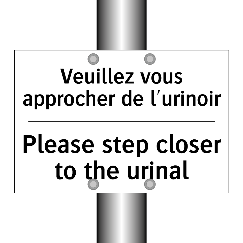 Veuillez vous approcher de l'urinoir /.../ - Please step closer to the urinal /.../