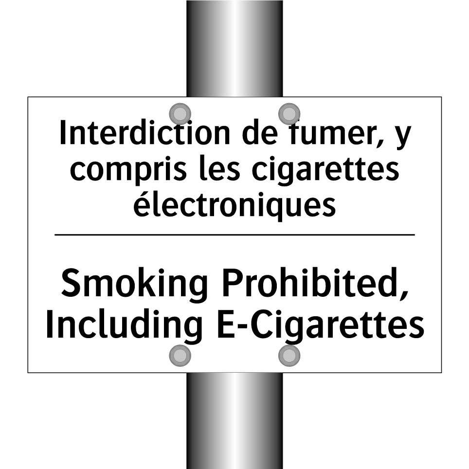 Interdiction de fumer, y compris /.../ - Smoking Prohibited, Including /.../