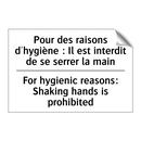 Pour des raisons d'hygiène : Il  /.../ - For hygienic reasons: Shaking  /.../