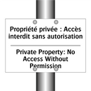 Propriété privée : Accès interdit  /.../ - Private Property: No Access Without  /.../