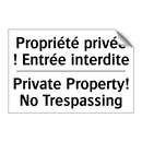 Propriété privée ! Entrée interdite /.../ - Private Property! No Trespassing /.../