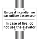 En cas d'incendie : ne pas utiliser  /.../ - In case of fire: do not use the  /.../