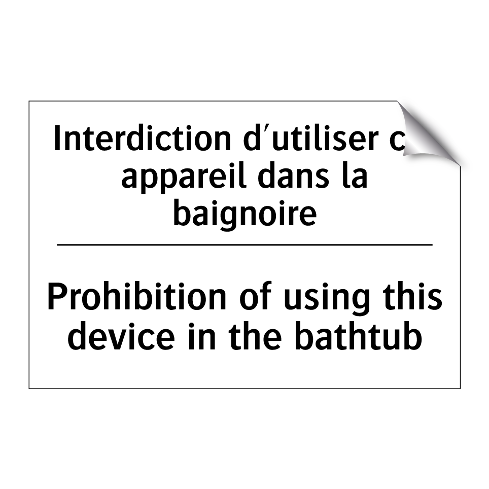 Interdiction d'utiliser cet appareil /.../ - Prohibition of using this device /.../