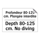 Profondeur 80-125 cm. Plongée  /.../ - Depth 80-125 cm. No diving