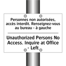 Personnes non autorisées, accès  /.../ - Unauthorized Persons No Access.  /.../