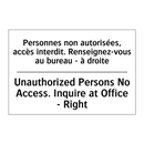 Personnes non autorisées, accès  /.../ - Unauthorized Persons No Access.  /.../