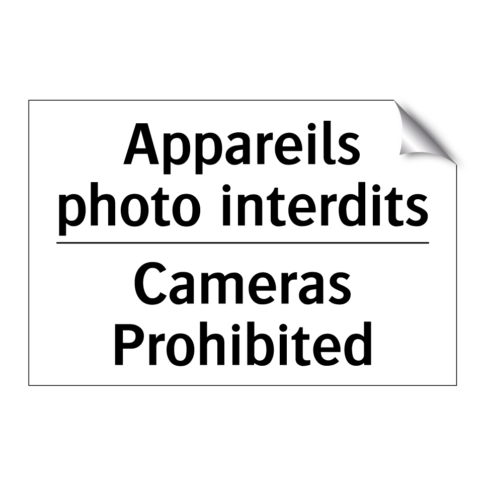 Appareils photo interdits - Cameras Prohibited