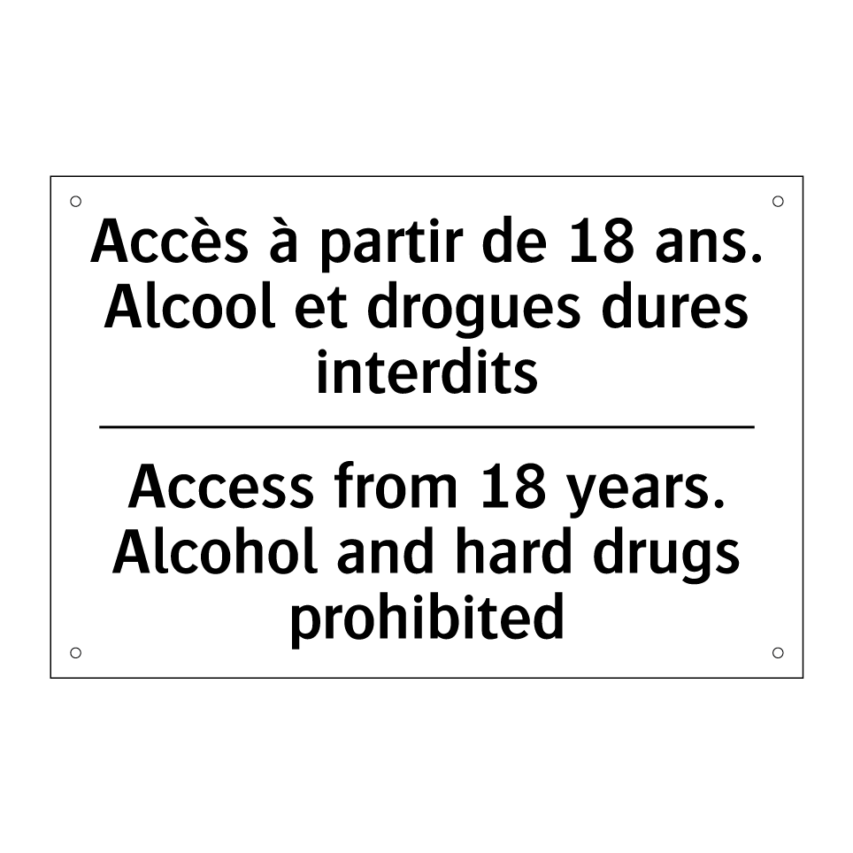Accès à partir de 18 ans. Alcool /.../ - Access from 18 years. Alcohol /.../