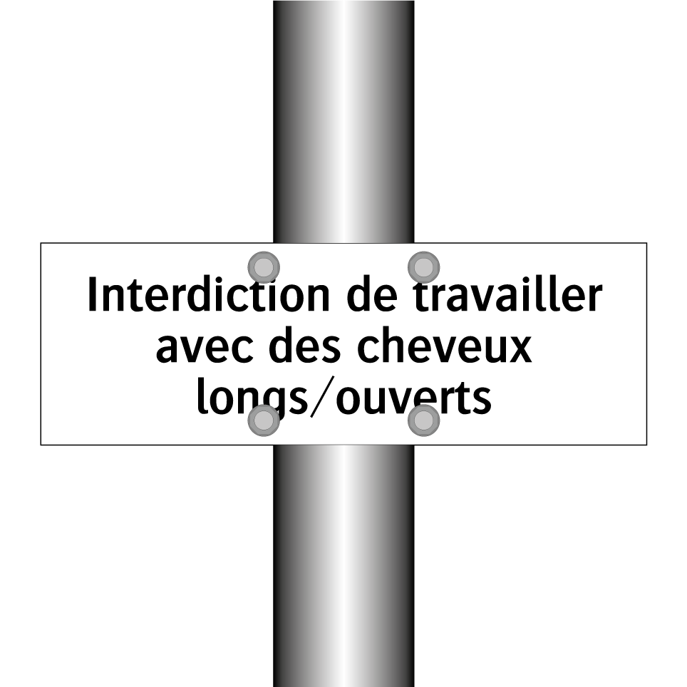 Interdiction de travailler avec des cheveux longs/ouverts