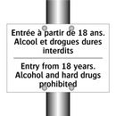 Entrée à partir de 18 ans. Alcool  /.../ - Entry from 18 years. Alcohol and  /.../