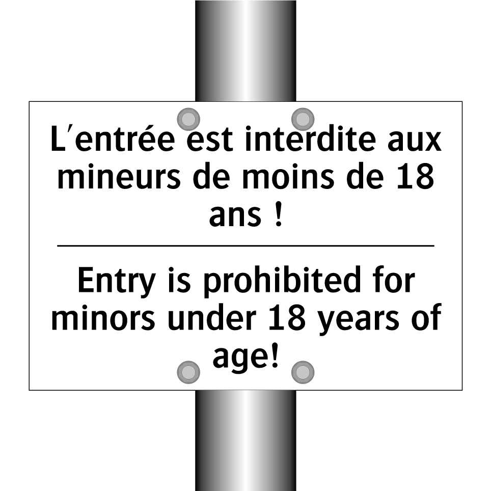 L'entrée est interdite aux mineurs /.../ - Entry is prohibited for minors /.../
