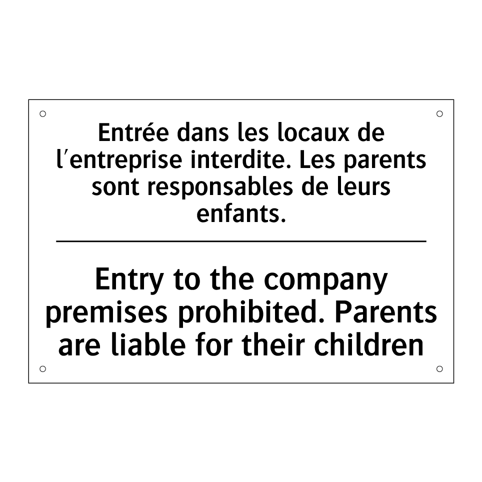 Entrée dans les locaux de l'entreprise /.../ - Entry to the company premises /.../