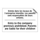 Entrée dans les locaux de l'entreprise  /.../ - Entry to the company premises  /.../