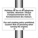 Politique de feu et de tabagisme  /.../ - Fire and smoking policy prohibited.  /.../